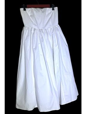 HYFVE Strapless Smocked Layered Tule Flowy Midi Dress NWOT